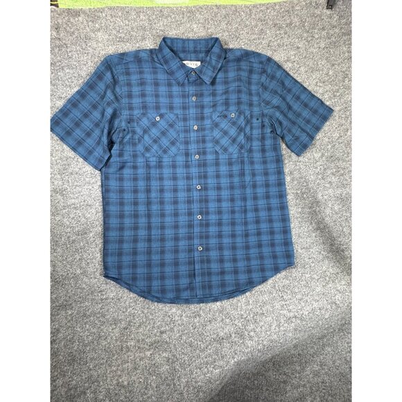 Orvis Blue Plaid Short Sleeve Button-Up Shirt M/M Polyester Mens Classic Collect - Picture 8 of 16